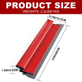 Ceeintee 32 Inch Drywall Skimming Blade, Replaceable 0.35mm Stainless Steel Blade, Drywall Trowel for Gyprock, Drywall and Wall-Boardrd, Ergonomically Designed Grip