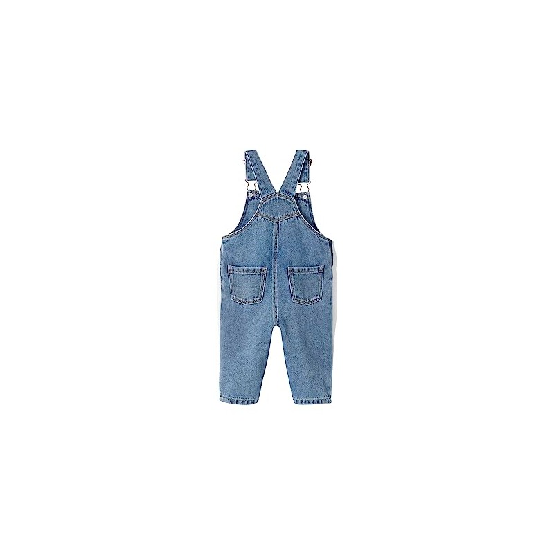 Vertbaudet Boys Baby Denim Dungarees, blue, 74