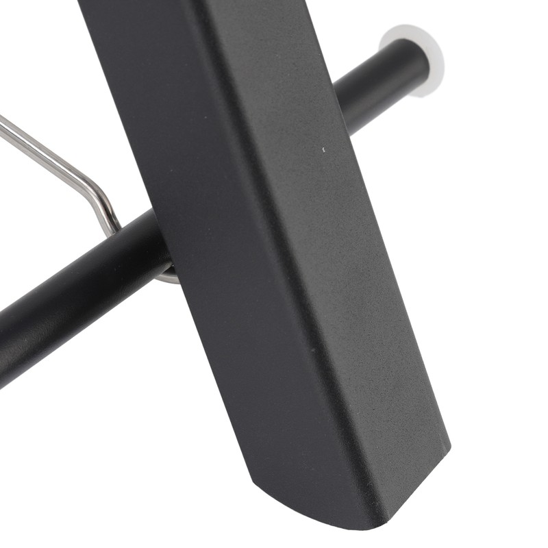 Retractable Clothes Rack Black Foldable Design Aluminium Wall Mounted Clothes