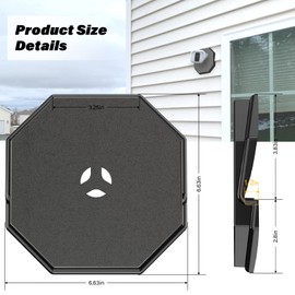 Vinyl Siding Mounting Blocks, Siding Mounting Kit, 130110006001 Octagon Mounting Block, Siding Mounting Plate for 1/2 inch Lap Double and 4 inch Height Siding (1, Black)