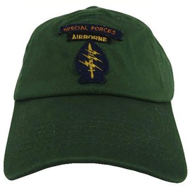Special Forces Airborne Green Embroidered Premium Quality Baseball Cap Hat