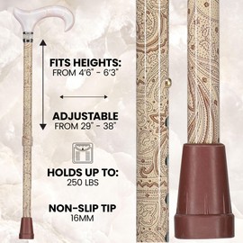 Creme Pearlz Adjustable Cane