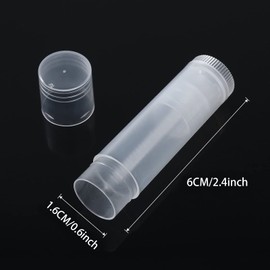 Lip Balm Tube, 25PCS Plastic Clear Empty Lipstick Tube DIY Lip Balm Cosmetic Containers Travel Bottle