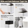 White Bathroom Accessories Set 8 Piece White and Gold Bathroom