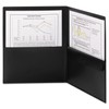 Smead Poly Two-Pocket Folder with Security Pocket, Letter Size, Black,