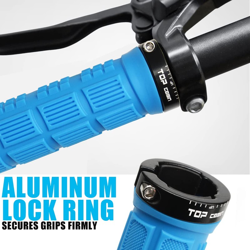 TOPCABIN Bike Grips Double Lock on Locking Bicycle Handlebar Grips