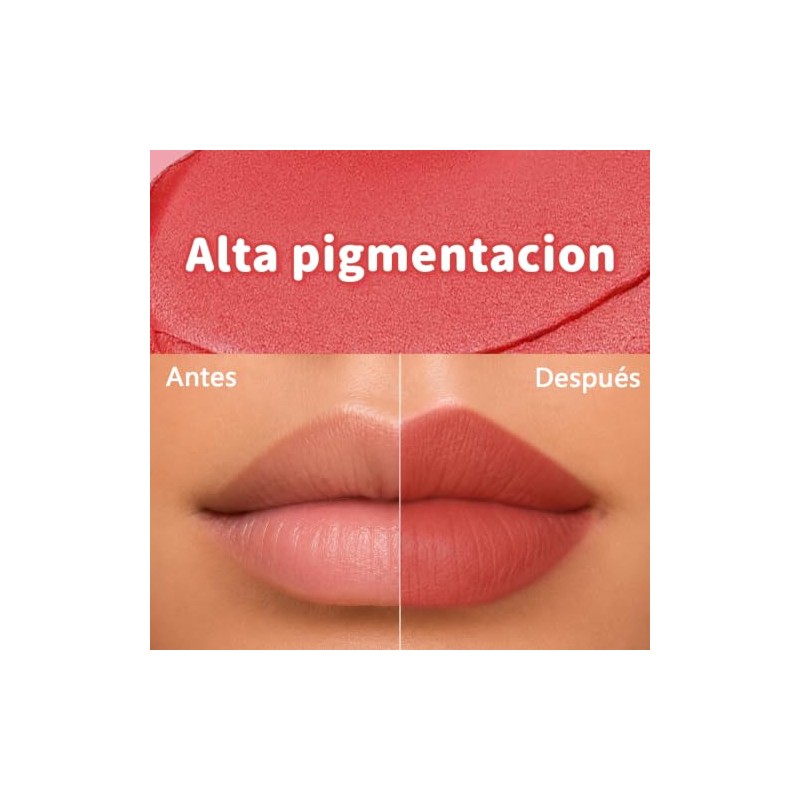 ULTRAMO Labial Mate Sedoso, Labial de Color Duradero, 6 Colores