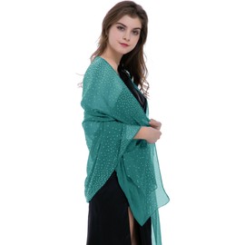 BANETTETA Shawl Shawls and Wraps for Evening Dresses Shawl Wraps for Women Dress Cover Up Formal Shawl for Women Dressy Shawls and Wraps for Evening Wear (Lake Green)