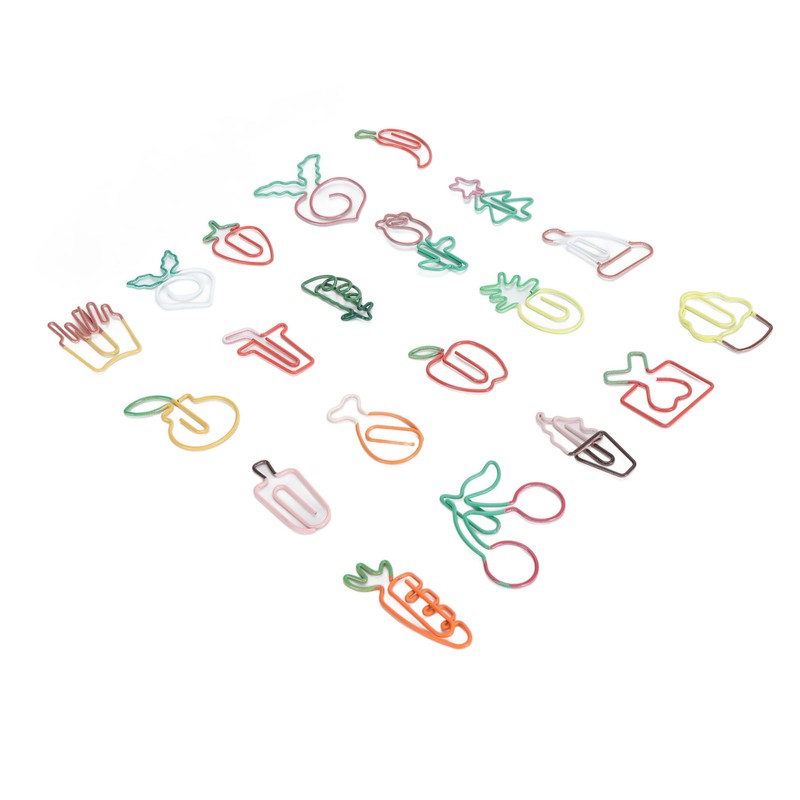 100PCS Set Marking Document Organizing Clip Multiple Cute Shapes Metal