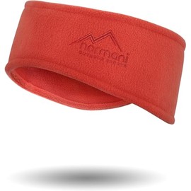 Fleece Headband Plain Headband with Ear Protection for Men and Women - Jogging, Running, Hiking, Cycling and Motorcycling, Unisex, Colour Coral