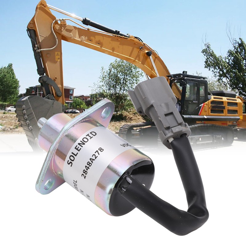 Shut Off Solenoid Valve Fuel Stop Flameout Valve Excavator Accessory
