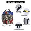 Dirt Bike Motocross American Flag Lunch Box Insulated Leakproof Waterproof