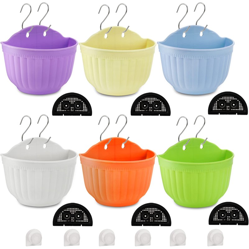 DEAYOU 6 Pack Wall Planter Hanging Flower Pot, Window Hang