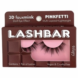 Lashbar 3D Fauxmink Wavy Lashes 1 pair Small Flare Daytime Look Vegan CF Light
