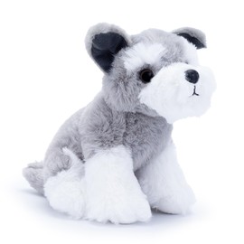 Zappi Co Palm Pups Schnauzer Plush Toy (15cm) - Schnauzie Pup - Soft, Cuddly, 100% Recycled - Dapper Little Dog Friend