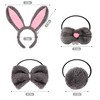 Vovii Premium Gray Rabbit 4 Piece Costume Set with Adjustable