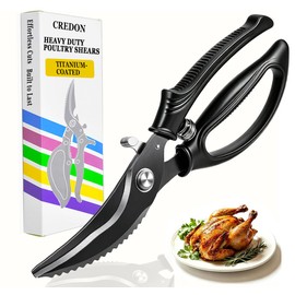Heavy Duty Kitchen Shears-Meat Cutting Scissors with Titanium Coated