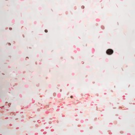 Doyeemei Confetti, Wedding, Party, Birthday, Round, Diameter 0.4 inches (1 cm), 4 Colors 3.5 oz (100 g), Approximately 15,000 Pieces, Wedding, Events, Celebration, Wedding, Gold, Shower, Christmas, Proposal, Confetti Wedding, Romantic Pink Gold