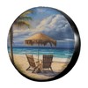 Foruidea Beautiful Beach Palm Trees Spare Tire Cover Dust-Proof Wheel
