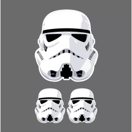 Oracal Stormtrooper Helmet Illustrated Drawn Vinyl Decal Sticker Bumper Window 3 for 1