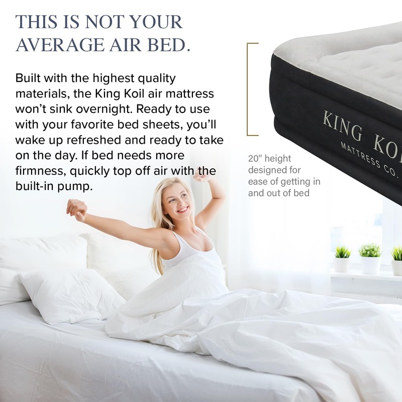 King Koil Luxury Full Size Plush Pillow Top Air Mattress