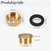 Pack of 8 Blanking Plugs 1/2 Inch Sealing Cap Brass