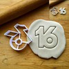Sweet Prints Inc Number 16 Cookie Cutter - Dishwasher Safe