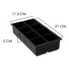 Estuchelandia 2 Pzs Molde Bandeja Silicona Cubos Hielos Cuadrados Grandes