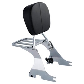 TCMT Chrome Sissy Bar Backrest Luggage Rack Fits For Harley Sportster 883 XL883 2004-2022 SuperLow 2011-2019 1200T XL1200T 2014-2017 Sportster XL1200L 2006-2011 Forty Eight XL1200X 2010-2022