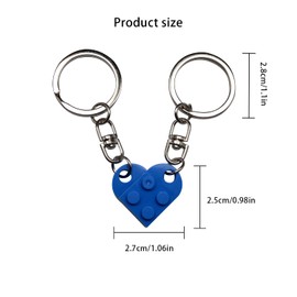 Tabanzhe Couple Heart Key Ring Set - Heart-shaped Key Rings for Two, Heart Key-chain Pair, Thoughtful Valentine's Day Gift for Girlfriend and Boyfriend