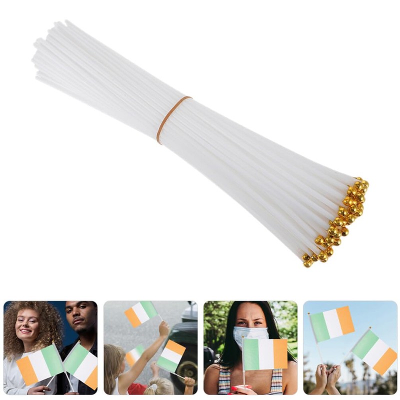 Kichvoe 100pcs Flag Poles for Handheld Flags Stable and Smooth