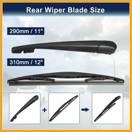 Partuto Rear Windscreen Wiper Blade Arm Set Replacement for Honda CRV Replacement