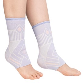 INDEEMAX Ankle Support, Sprains, Fixed, Thin Ankle Compression Socks, Protects Ankle Joints, Breathable, Standing, Work, Sports, Climbing, Light Purple, L, light purple, L