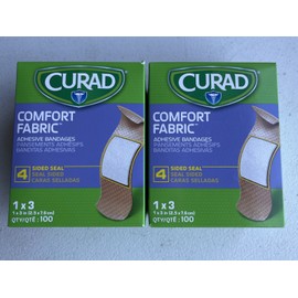 Curad Comfort Adhesive Bandages, 1" X 3" (2.5 Cm X 7.6 Cm), Box of 100x2 LOT