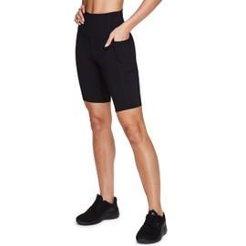 RBX Active Women's Athletic Fashion Ultra Hold High Waist Squat Proof Yoga Bike Short with Pockets