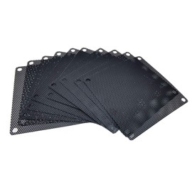 Filtro HFEIX para ventilador de computadora de 140 mm, filtro de polvo de 5,51 x 5,51 pulgadas (largo x ancho), color negro, paquete de 10, Negro, 80x80mm