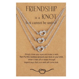 YANCHUN Best Friend Necklace Friendship Necklace for 2 Bff Necklace for 3 Friendship Gifts for Women Christmas Gifts Stocking Stuffers