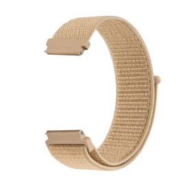 Wanme 20 mm Armband kompatibel mit Garmin Vivoactive 3/Venu/Venu Sq/Venu Sq 2, Nylon, Armband für Garmin Vivoactive 3 Music, Forerunner 245/245 Music/645/645 Music, Forerunner 55 (Milchtee)