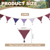 PATIKIL Pennant Banner Flags with Tassel 2 Pcs, 10Pcs Double-Side