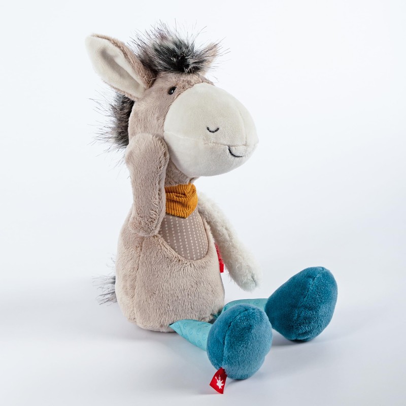 sigikid 43238 Patchwork Soft Toy, Multi-Colour/Donkey
