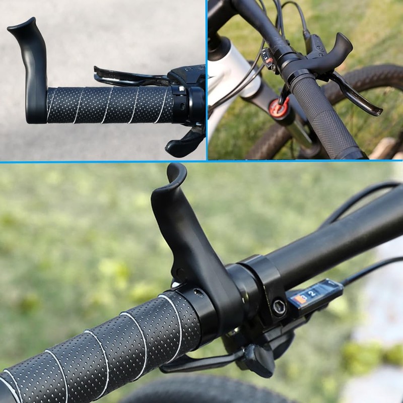Yakamoz 2Pcs Mountain Bike Thumb Grips, Bicycle Ergonomic Designs Handlebar