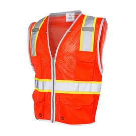 Premium Brilliant Series Heavy-Duty Class 2 Vest 4XL Fluorescent Red (1710)