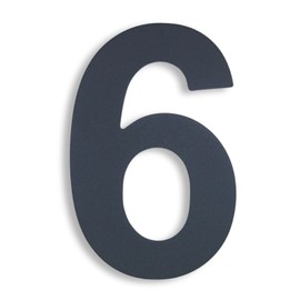 KTC-HOME - Premium House Number Anthracite Including Mounting Material - Powder Coated - Arial - Height 20 cm - RAL 7016 - Rustproof and Weatherproof House Number Plate - House Number 6 -