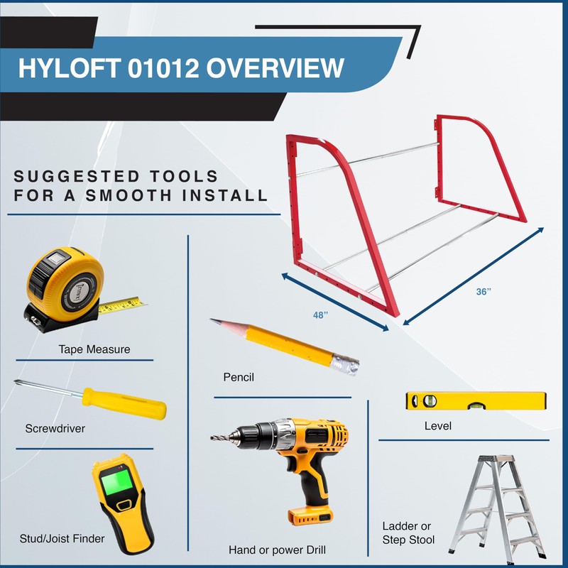 HyLoft 00212 Add-On Storage Hook Accessory for HyLoft Model-540 Ceiling