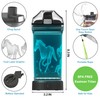 Kids Water Bottle, Horse-themed Light-Up Sport Cup with 3D Glowing