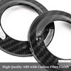 SQQP A Pillar Speaker Decoration Cover Trim, ABS Carbon Fiber