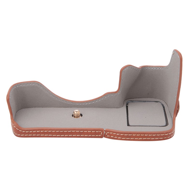 High Quality PU Leather Camera Half Case Grip Bag Protective