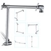 PDPBath Shower Extension Arm, 16" Upgrade Solid Brass Shower Head