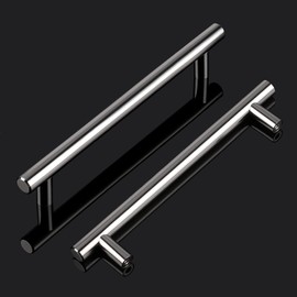 Probrico 15 Pack | Polished Chrome Cabinet Pulls, 7-9/16 Inch Hole Center, 10 Inches Total Length, Stainless Steel Euro Bar Kitchen Cabinet Pulls,Chrome Drawer Pulls