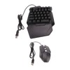 One Handed Keyboard Mouse Set Wired 35 Keys RGB Backlight